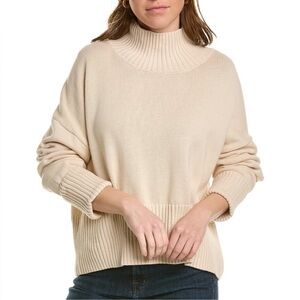 REVOLVE 525 America Women's Cozy Tan Camel Turtleneck Oversize Knit Sweater Sz M